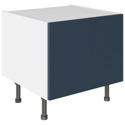 Kitchen Kit / Kitchen Kit Belfast Sink Base Kitchen Cabinet Flatpack Slab Supermatt Blue 600mm