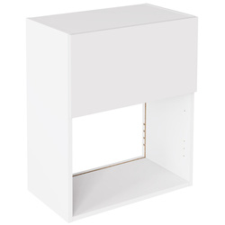 Kitchen Kit / Kitchen Kit Microwave Wall Unit Value Slab Matt White 600mm