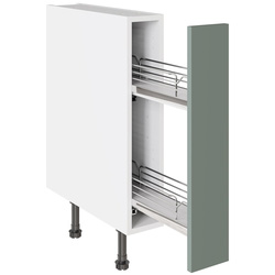 Kitchen Kit / Kitchen Kit Slab Supermatt Agave Green Base Kitchen Cabinet Pull-Out Flatpack 150mm