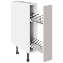 Kitchen Kit / Kitchen Kit Value Slab Matt Light Grey Base Kitchen Cabinet Pull-Out Flatpack 150mm