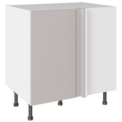 Kitchen Kit / Kitchen Kit Value Slab Matt Light Grey Blind Corner Base Kitchen Cabinet Flatpack 800mm