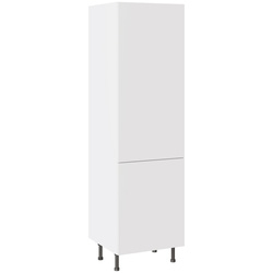 Kitchen Kit / Kitchen Kit Slab Supergloss White Fridge & Freezer Housing Flatpack 600mm