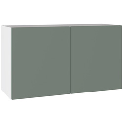 Kitchen Kit / Kitchen Kit Slab Supermatt Agave Green Double Extractor Wall Kitchen Cabinet Flatpack 800mm