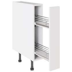 Kitchen Kit / Kitchen Kit Slab Supergloss White Base Kitchen Cabinet Pull-Out Flatpack 150mm