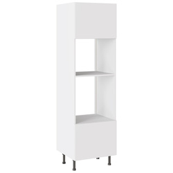 Kitchen Kit / Kitchen Kit Slab Supergloss White Oven & Microwave Housing Flatpack 600mm