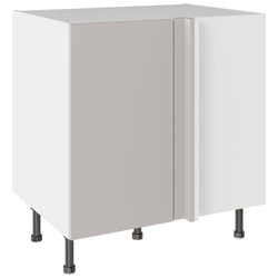 Kitchen Kit / Kitchen Kit Slab Supergloss Light Grey Blind Corner Base Kitchen Cabinet Flatpack 800mm