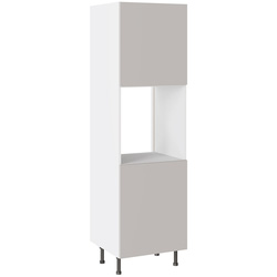 Kitchen Kit / Kitchen Kit Slab Supergloss Light Grey Single Oven Housing Flatpack 600mm