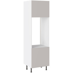 Kitchen Kit / Kitchen Kit Slab Supergloss Light Grey Double Oven Housing Flatpack 600mm