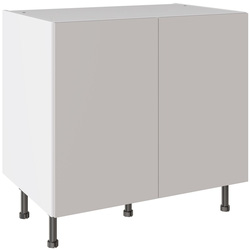 Kitchen Kit / Kitchen Kit Slab Supergloss Light Grey Base Kitchen Cabinet Flatpack 900mm