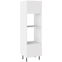 Kitchen Kit / Kitchen Kit Slab Supermatt White Oven & Microwave Housing Flatpack 600mm