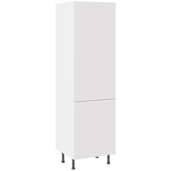 Kitchen Kit / Kitchen Kit Slab Supermatt White Fridge & Freezer Housing Flatpack 600mm