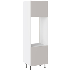 Kitchen Kit / Kitchen Kit Slab Supermatt Light Grey Double Oven Housing Flatpack 600mm