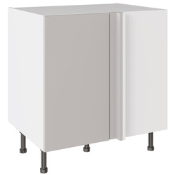 Kitchen Kit / Kitchen Kit Slab Supermatt Light Grey Blind Corner Base Kitchen Cabinet Flatpack 800mm