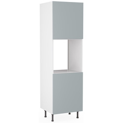 Kitchen Kit / Kitchen Kit Slab Supermatt Aquamarine Single Oven Housing Flatpack 600mm