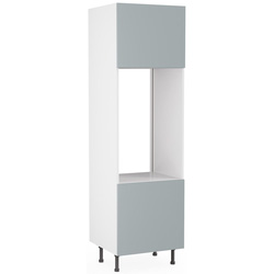 Kitchen Kit / Kitchen Kit Slab Supermatt Aquamarine Double Oven Housing Flatpack 600mm