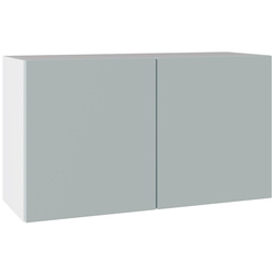 Kitchen Kit / Kitchen Kit Slab Supermatt Aquamarine Double Extractor Wall Kitchen Cabinet Flatpack 800mm