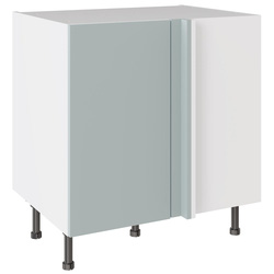 Kitchen Kit / Kitchen Kit Slab Supermatt Aquamarine Blind Corner Base Kitchen Cabinet Flatpack 800mm