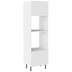 Kitchen Kit / Kitchen Kit Value Slab Matt White Oven & Microwave Housing Flatpack 600mm