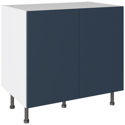 Kitchen Kit / Kitchen Kit Slab Supermatt Blue Base Kitchen Cabinet Flatpack 900mm