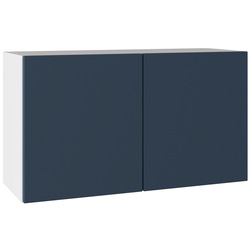 Kitchen Kit / Kitchen Kit Slab Supermatt Blue Double Extractor Wall Kitchen Cabinet Flatpack 800mm