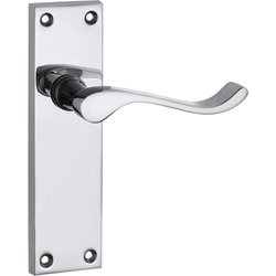 Lockworks / Lockworks Victorian Scroll Door Handles 4 Pack Latch Polished Chrome