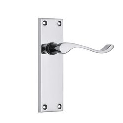 Lockworks / Lockworks Victorian Scroll Door Handles Latch Polished Chrome