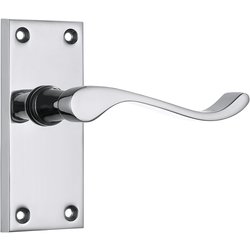 Lockworks / Lockworks Victorian Scroll Door Handles 4 Pack Short Latch Polished Chrome
