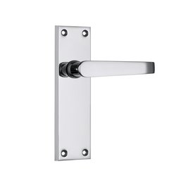 Lockworks / Lockworks Victorian Straight Door Handles Latch Polished Chrome