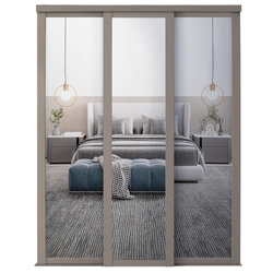 Spacepro / 3x 914mm Shaker Pebble Frame Mirror Door Kit