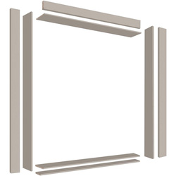 Spacepro / Spacepro Framing Kit for Sliding Wardrobes Door System Pebble Grey >2.8m Pebble Grey