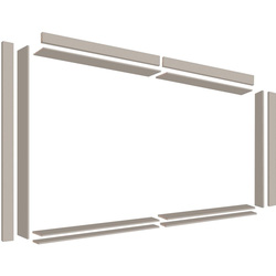 Spacepro / Spacepro Framing Kit for Sliding Wardrobes Door System Pebble Grey <2.8m Pebble Grey