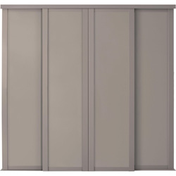 Spacepro / Spacepro Shaker 4 Door Sliding Wardrobe Kit Pebble Frame and Panel Door Kit