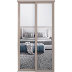 Spacepro / Spacepro Shaker 2 Door Sliding Wardrobe Kit Pebble Framed Mirror Door Door Kit