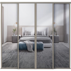 Spacepro / 4x 914mm Classic Pebble Frame Mirror Door Kit