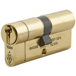 Yale / Yale 1 Star Euro Double Cylinder 50-50mm Brass