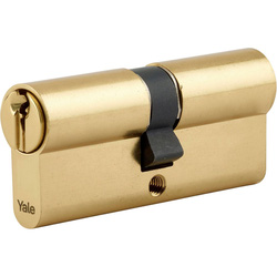 Yale / Yale 6 Pin Euro Double Cylinder 50-50mm Brass