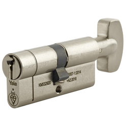 Yale / Yale 1 Star Euro Thumbturn Cylinder 50-40mm Satin Nickel