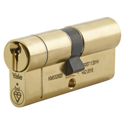 Yale / Yale 1 Star Euro Double Cylinder 40-40mm Brass
