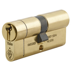 Yale / Yale 1 Star Euro Double Cylinder 40-50mm Brass