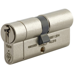 Yale / Yale 1 Star Euro Double Cylinder  50-50mm Nickel
