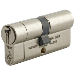 Yale / Yale 1 Star Euro Double Cylinder 45-50mm Nickel
