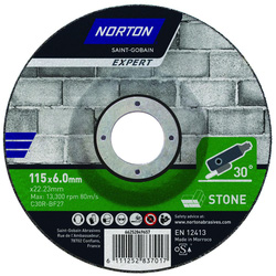 Norton / Norton Grinding Disc 115 x 6.0 x 22.23mm Stone