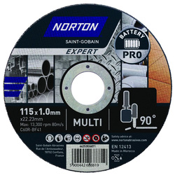 Norton / Norton Multi Material Cutting Disc 115 x 1.0 x 22.23mm