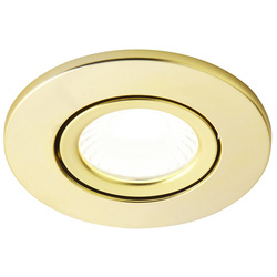 Spa Lighting / Spa Como Integrated LED 5W Fire Rated Adjustable IP65 Downlight Satin Brass 500lm 4000K