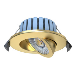 Spa Lighting / Spa Eden Fire Rated Adjustable Dimmable  Downlight IP65 Satin Brass 7W 700lm 3CCT