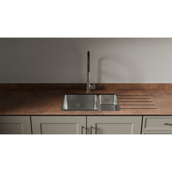 Mariz / Mariz Antique Rust Surface R25 Large Designer Sink Module LH Worktop 3050 x 640 x 12mm