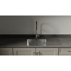 Mariz / Mariz Vena Black Surface R25 Super Sink Module LB Worktop 3050 x 640 x 12mm