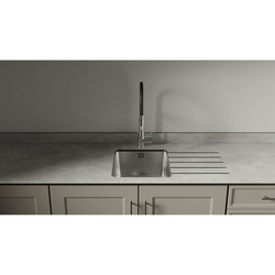 Mariz / Mariz Light Concrete Surface R25 Sink Module One LH Worktop 3050 x 640 x 12mm