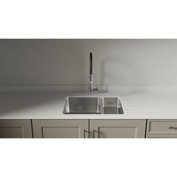 Mariz / Mariz Pure White Surface R25 Large Designer Sink Module RH Worktop 3050 x 640 x 12mm