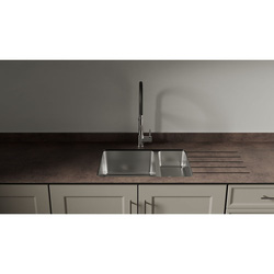 Mariz / Mariz Deep Grey Surface R25 Large Designer Sink Module LH Worktop 3050 x 640 x 12mm